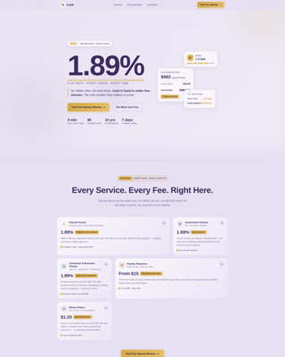 Cash - Transparent Payday Landing Page Template