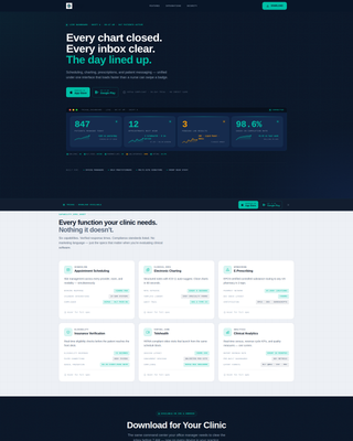 Healthcare Software Advanced Professional Website Template