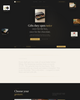 Bonbon - Luxe Chocolatier Landing Page Template