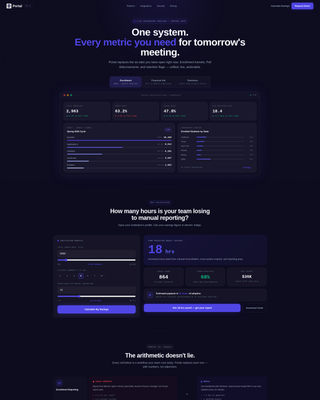 Higher Education Digital Presence Cost Calculator Website Template