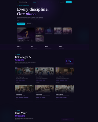 Higher Education Digital Presence Professional Website Template