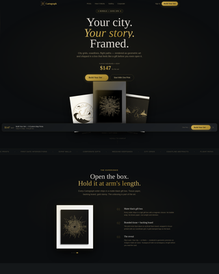 Cartograph - Gilded Artisan Landing Page Template