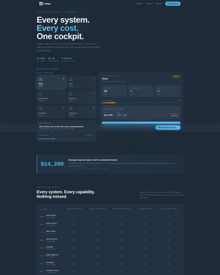Ledger - Intelligent Home Services Landing Page Template