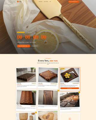 Chop - Artisan Subscription Landing Page Template