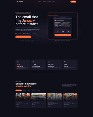 Home Services Holiday Email Landing Page Template