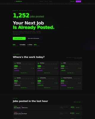 Home Services Job Board Landing Page Template