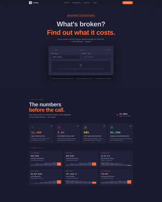 Home Services Knowledge Base Landing Page Template