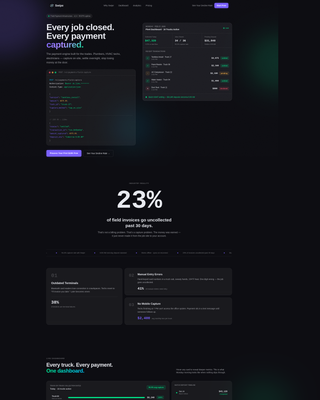 Home Services Payment Processing Landing Page