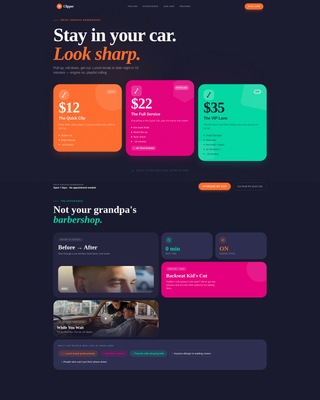 Clipper - Playful Drivethrough Landing Page Template