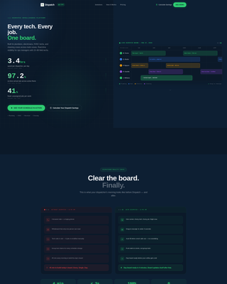 Home Services Staff Scheduling Landing Page Template