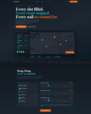 Home Services Volunteer Management Landing Page