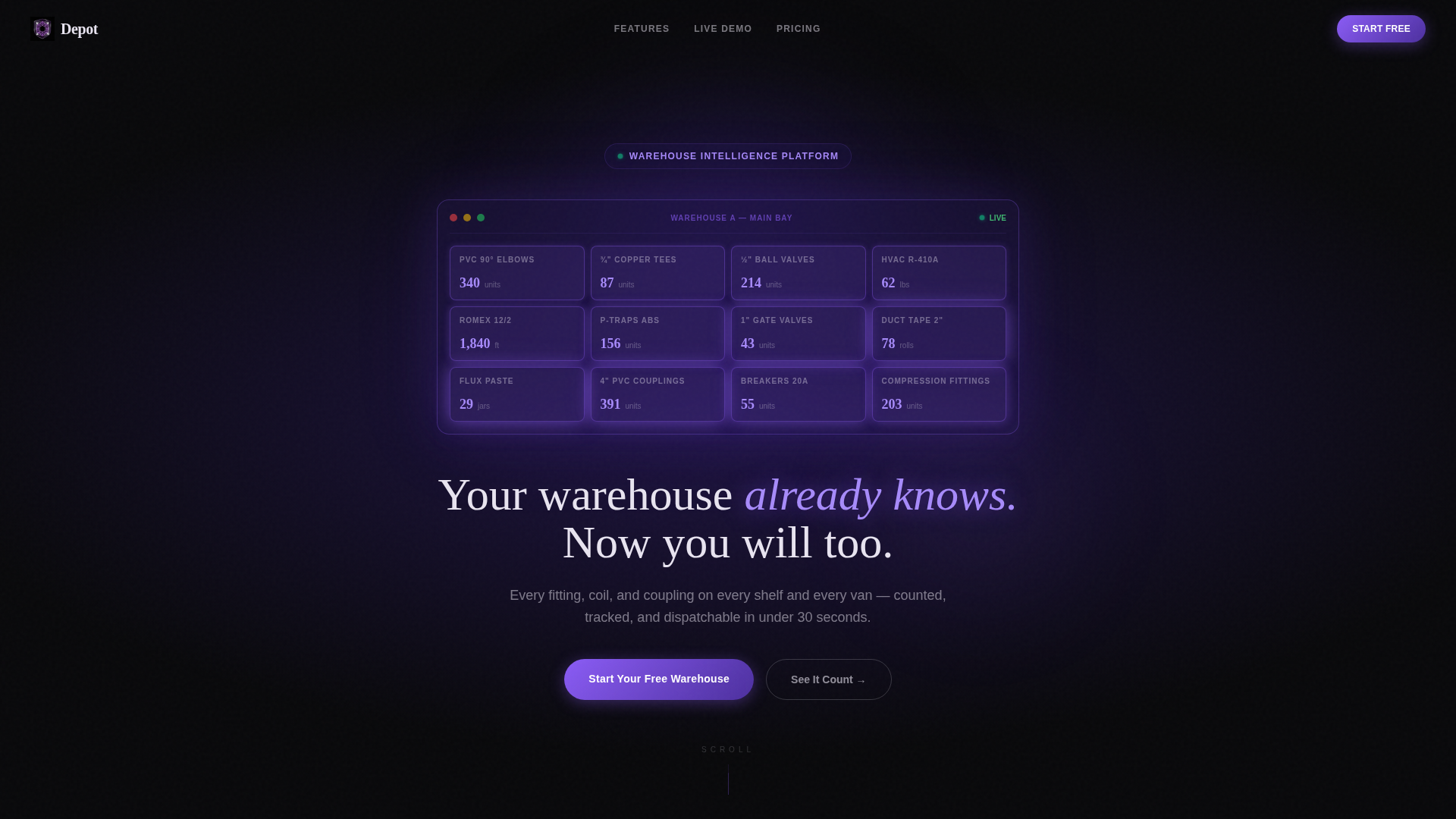 Inventory Management Landing Page Template