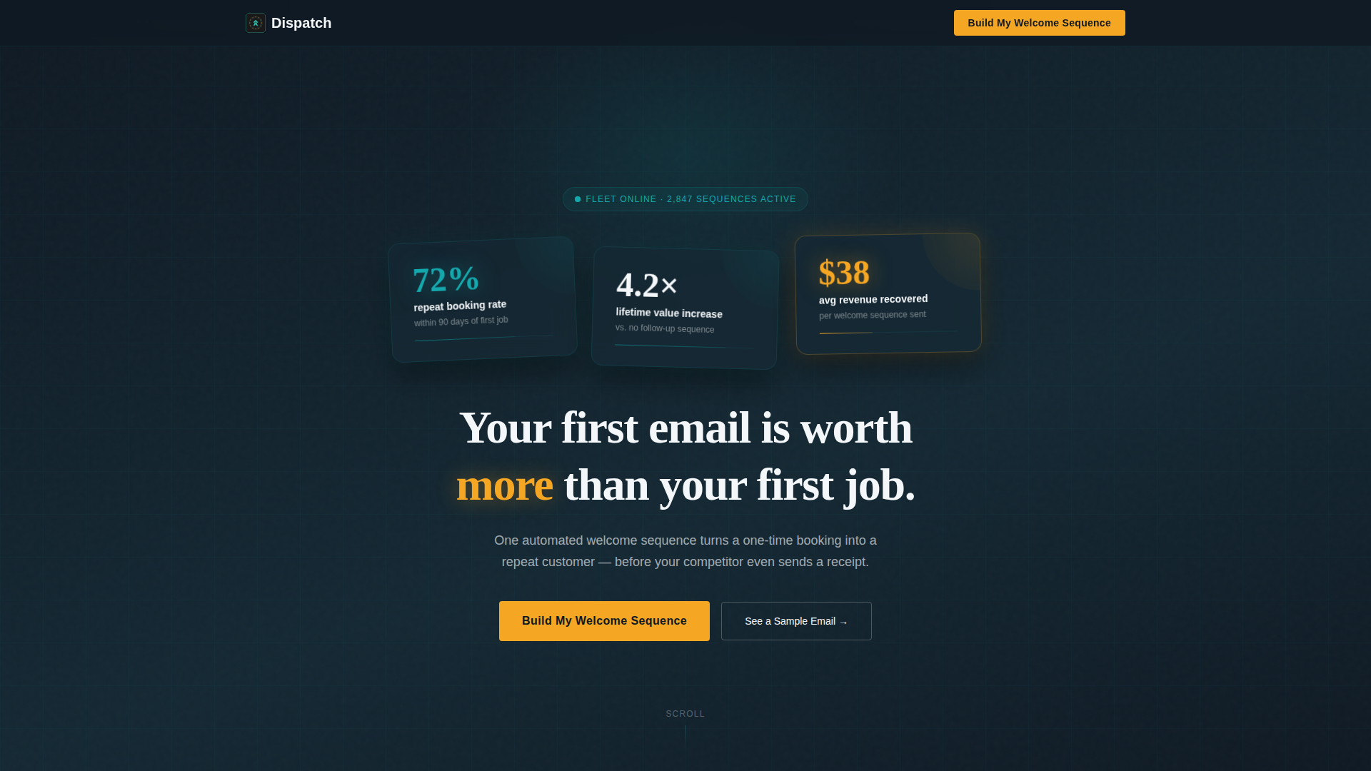 Service Dispatch Landing Page Template