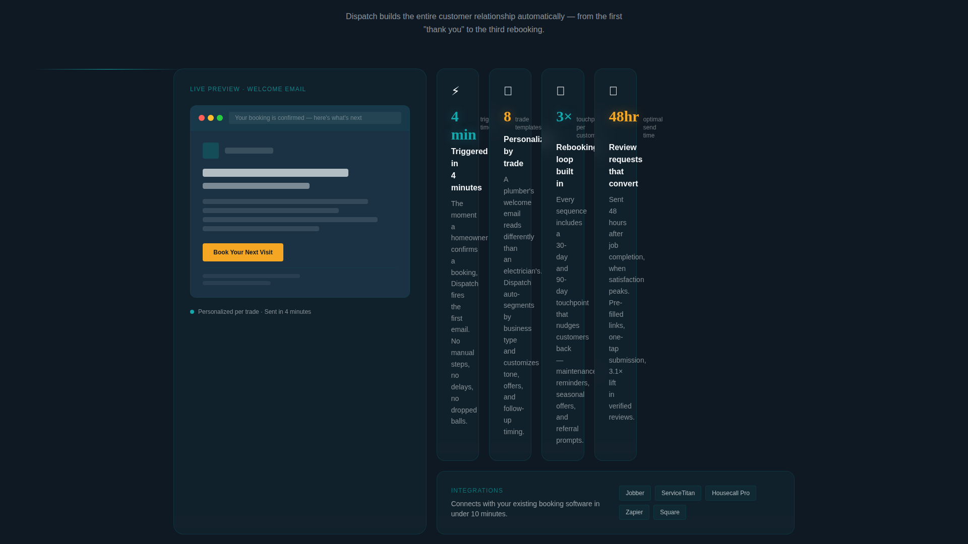 Service Dispatch Landing Page Template