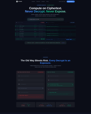 Homomorphic Encryption Landing Page Template