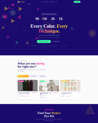 Chromatic - Vibrant Dyesupply Landing Page Template