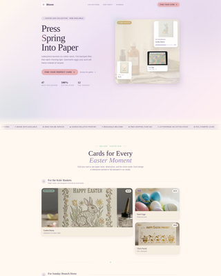 Bloom - Enchanting Stationery Landing Page Template