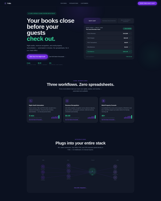 Hospitality Accounting Software Landing Page Template