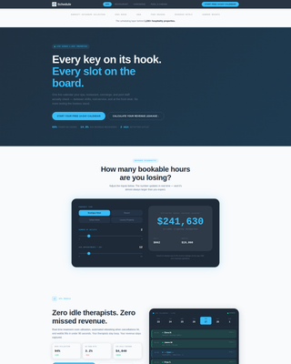 Hospitality Appointment Scheduling Landing Page