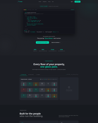 Hospitality Customer Portal Landing Page Template