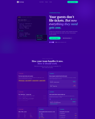 Hospitality Help Desk Landing Page Template