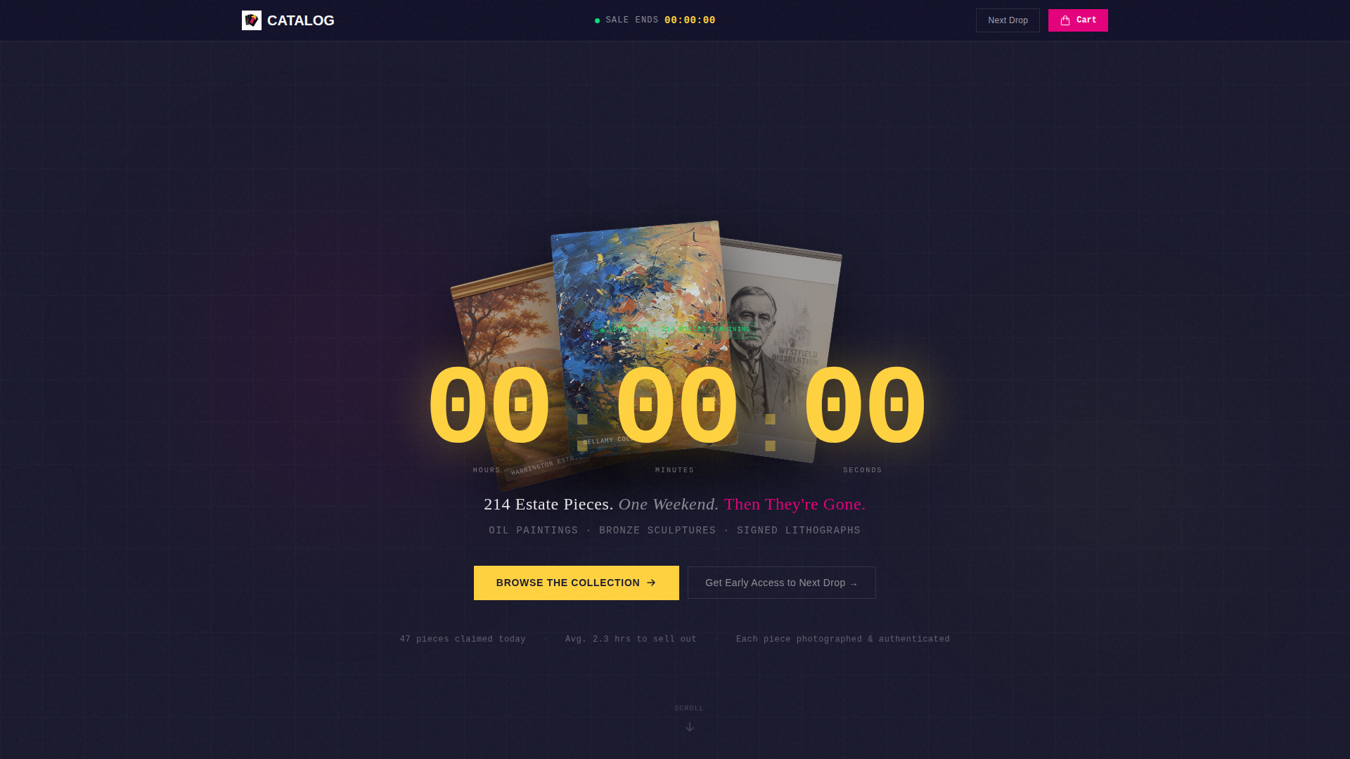 Catalog - Urgent Estateart Landing Page Template