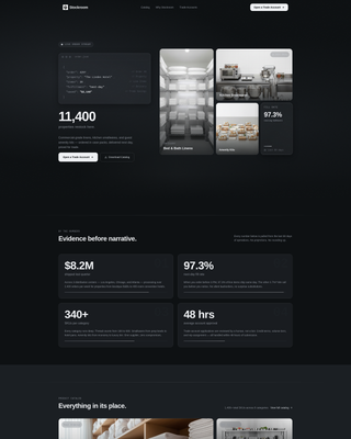 Hospitality Supply Landing Page Template