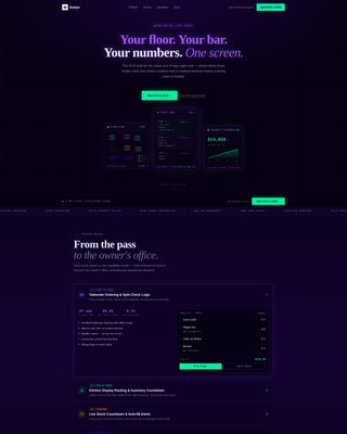 Hospitality POS System Landing Page Template