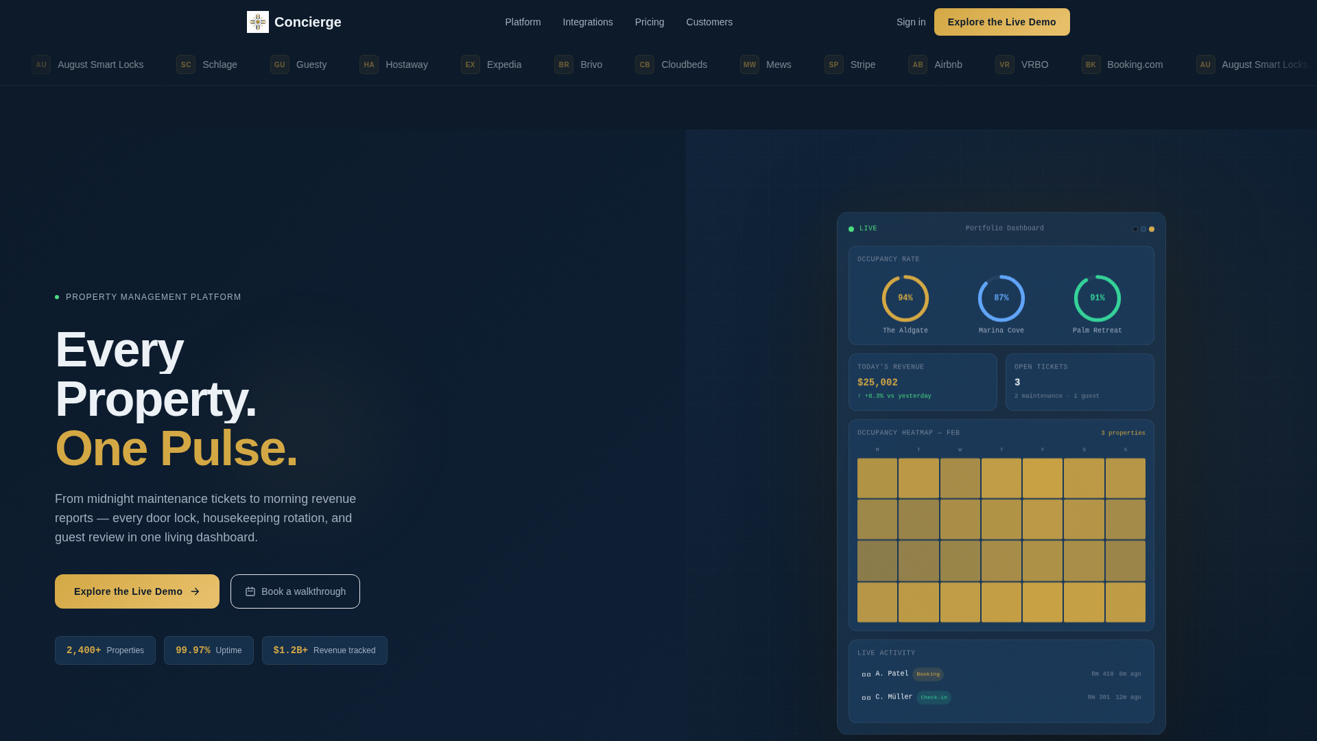 Upscale Hospitality Landing Page Template