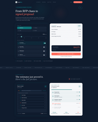 Hospitality Proposal & Quote Landing Page Template