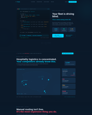 Hospitality Route Optimization Landing Page Template