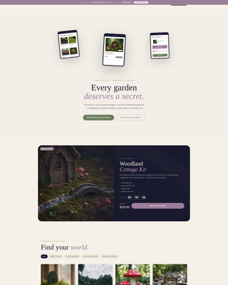 Bower - Enchanting Miniature Landing Page Template