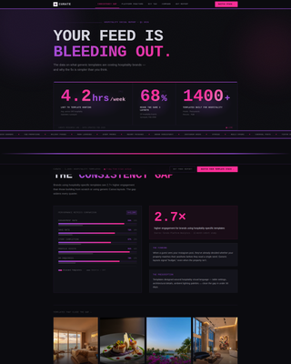 Hospitality Social Media Template Landing Page