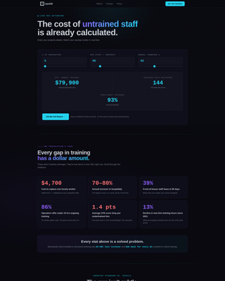 Hospitality Training Landing Page Template