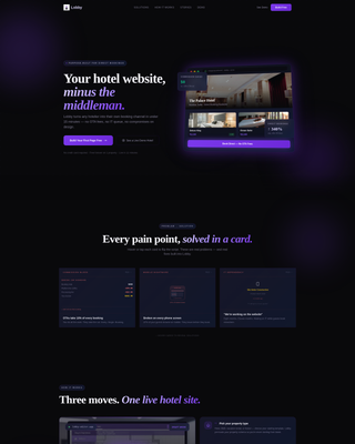 Hospitality Landing Page Template for Direct Bookings