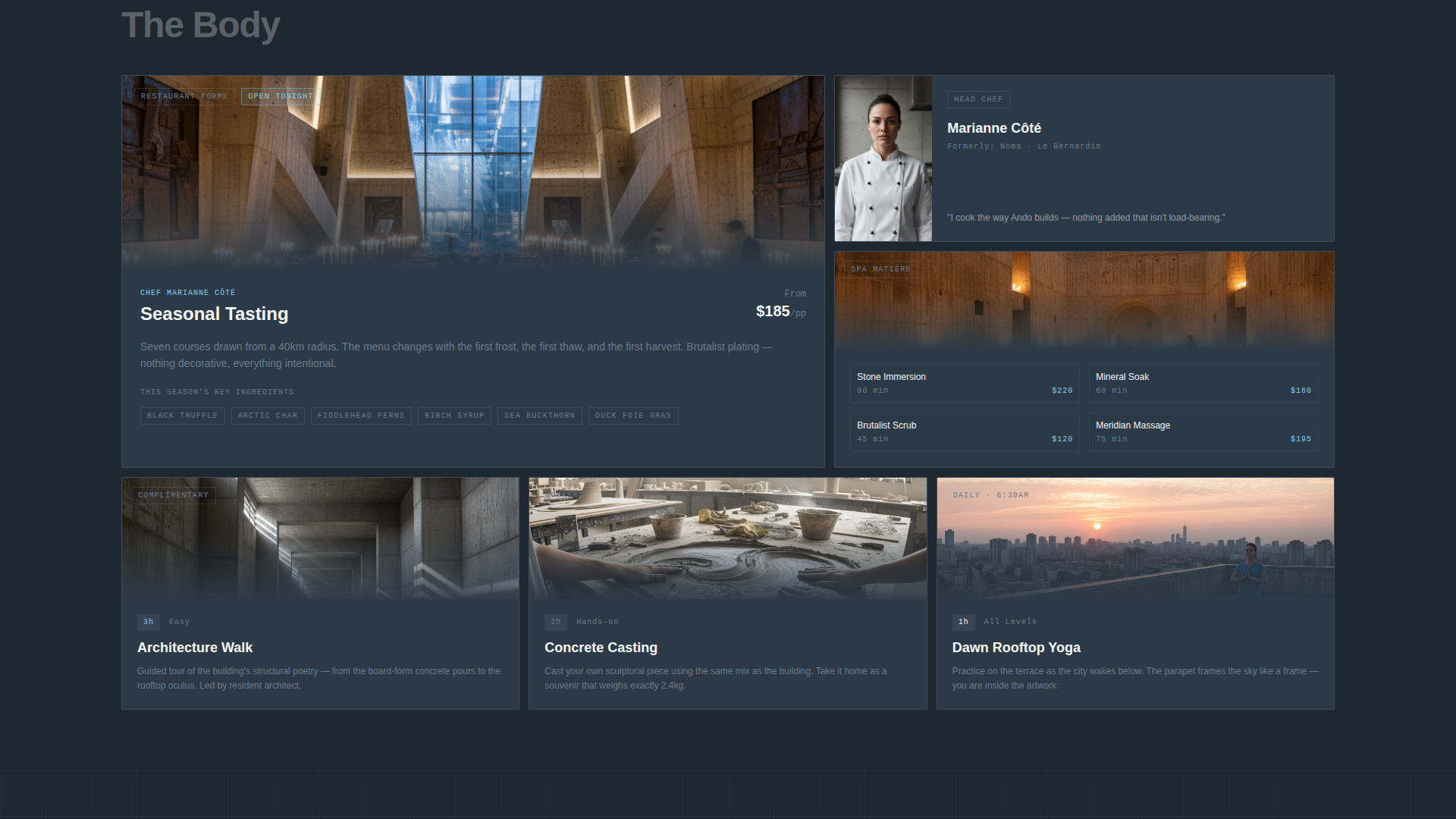 Destination Hotel Homepage Experience Website Template