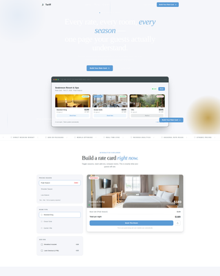Hotel Room Types & Seasonal Rates Comparison Website Template