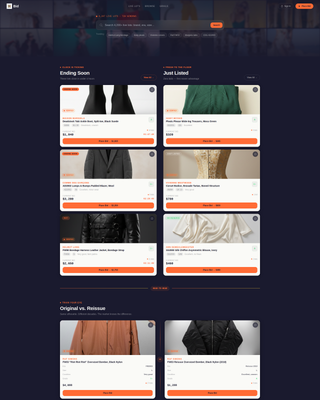 Bid - Electrifying Fashionauction Landing Page Template