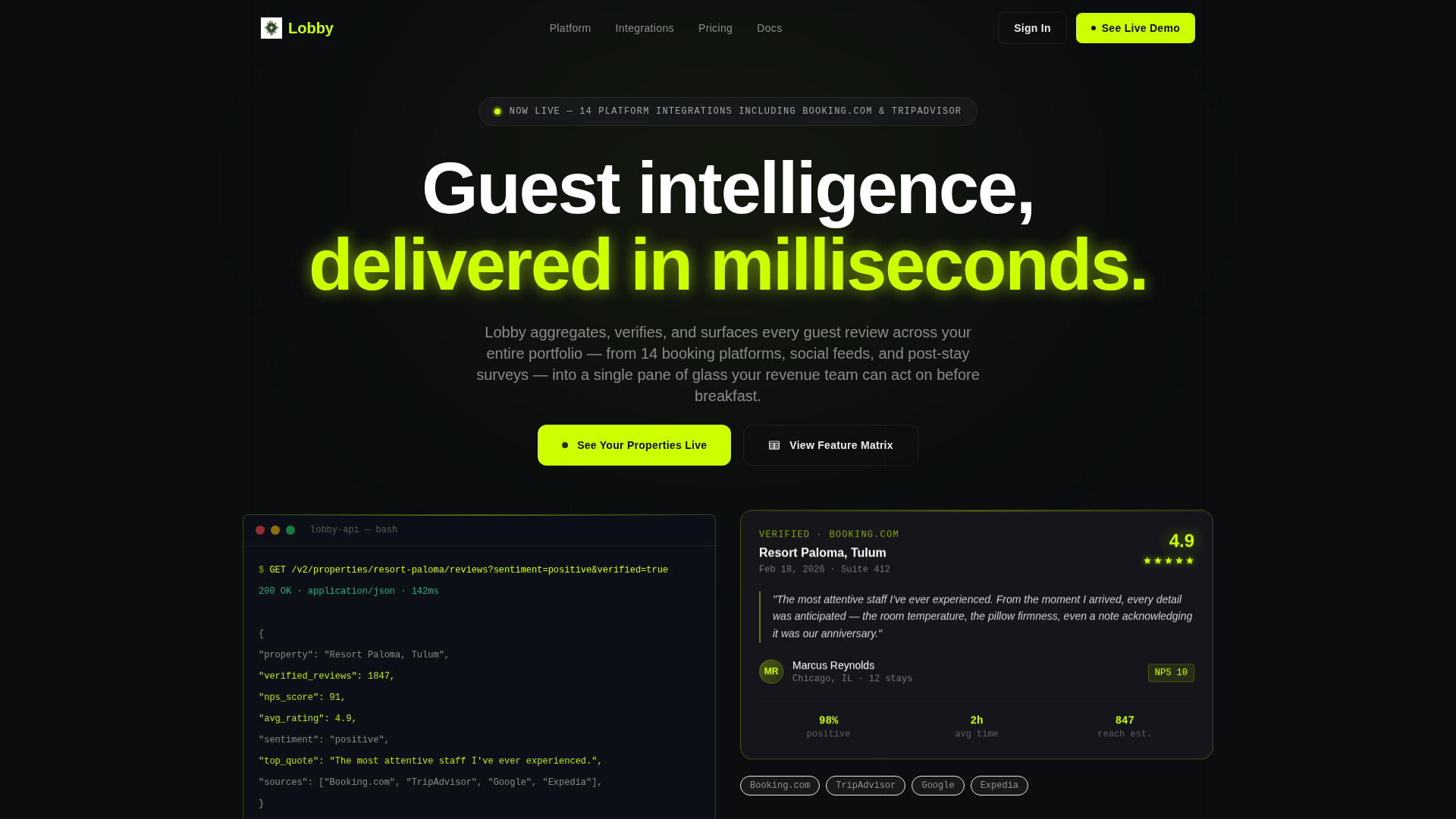 Hotel Guest Reviews & Verified Testimonials Website Template