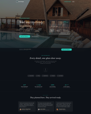Hotel Booking Confirmation & Post-Stay Experience Website Template