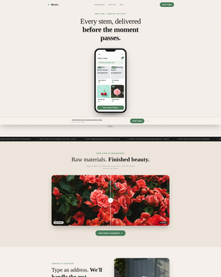 Bloom - Fresh Florist Landing Page Template