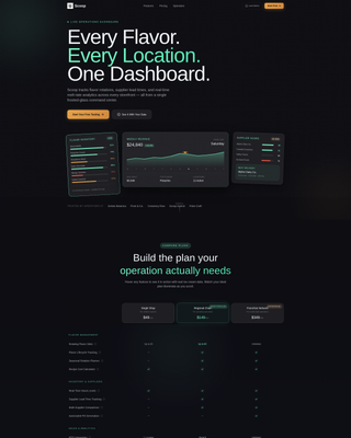 Ice Cream CRM Comparison Table Landing Page Template