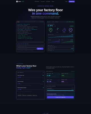Industrial IoT Landing Page Template | Data Command