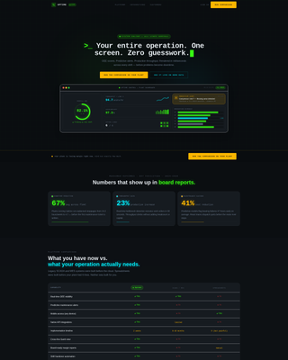 Industrial Management Software Landing Page Template