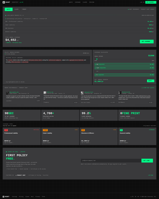 Hunt - Instant Insurtech Landing Page Template