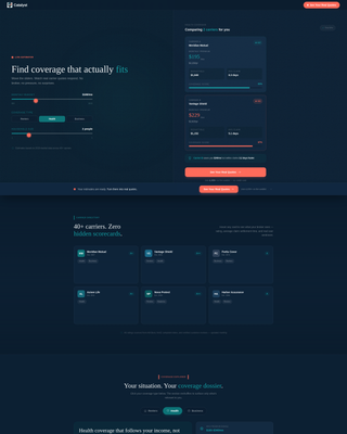 Catalyst - Transparent Insurtech Landing Page Template