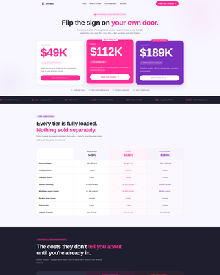 Franchise Business Pricing Website Template