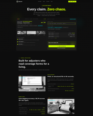 Adjuster - Powerful Claims Landing Page Template