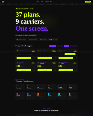 Insuregrid - Instant Insurance Landing Page Template