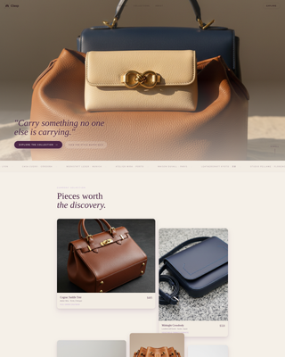 Clasp - Curated Handbag Landing Page Template